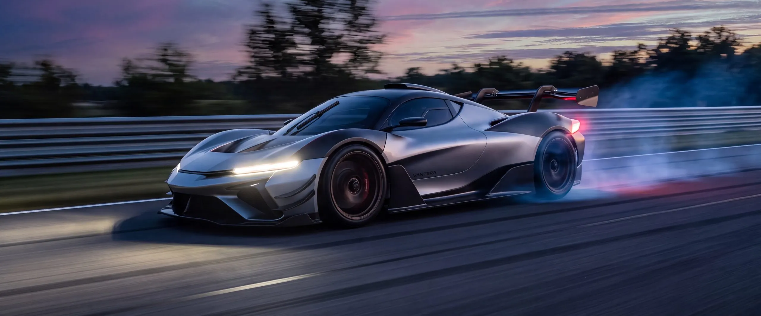 Vantera GT3 at speed, dusk