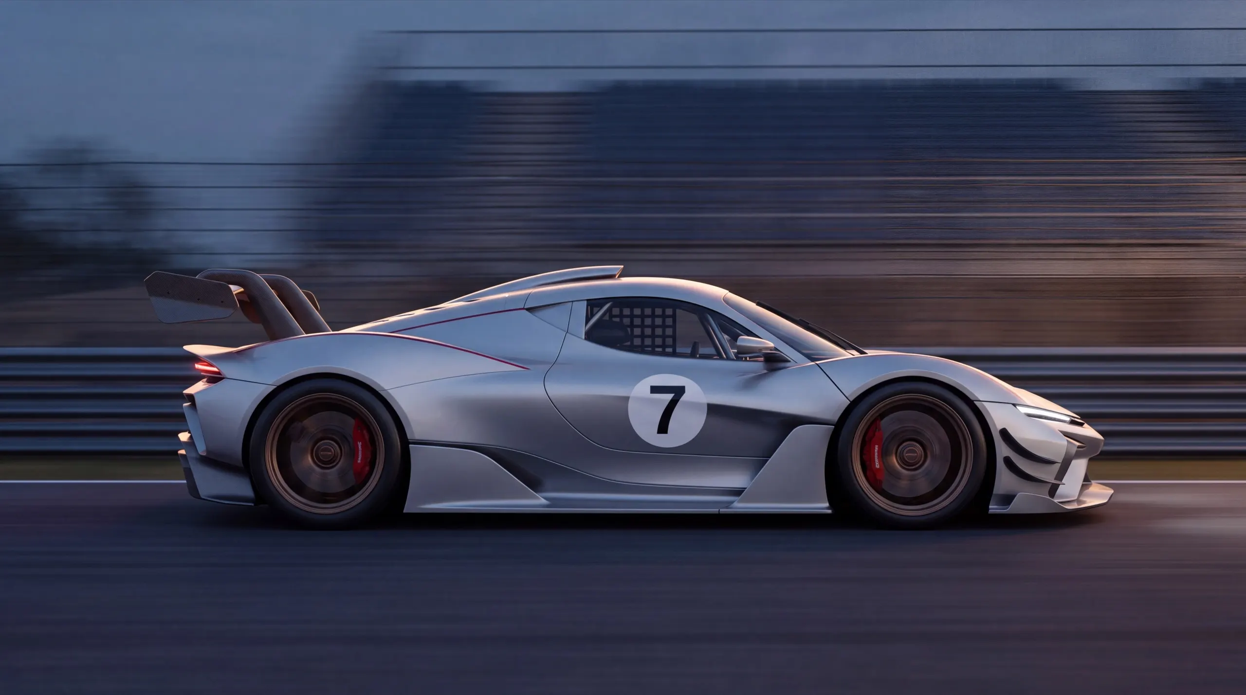 Vantera GT3 R at speed, dusk